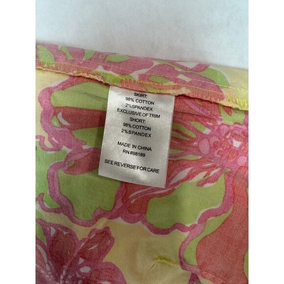 Lilly Pulitzer Skort Starfruit Pattern - Floral Size 2 - Picture 6 of 6